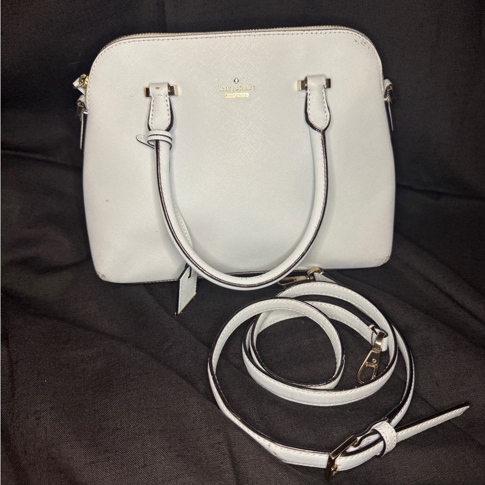 Kate Spade Light Blue Satchel w/ Crossbody Strap - Picture 2 of 12